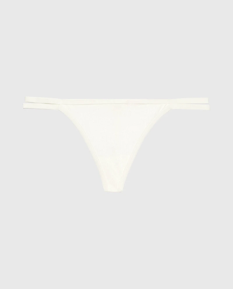 G-String Panty with Bamboo Ring Ivory