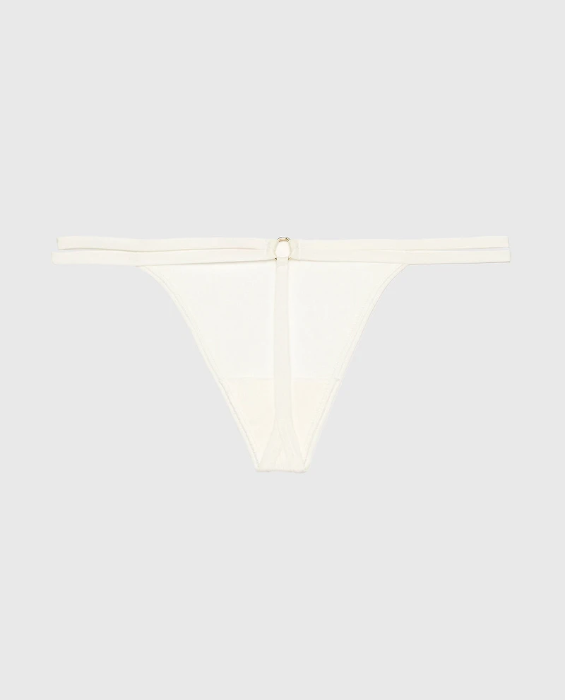G-String Panty with Bamboo Ring Ivory