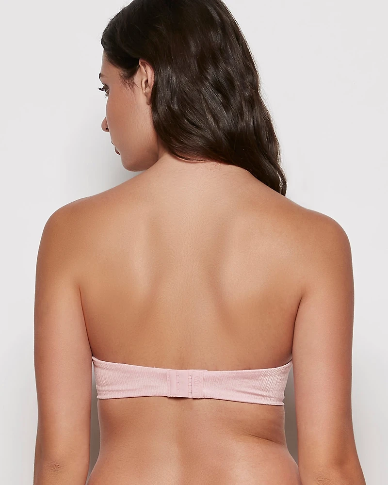 Soutien-gorge pigeonnant sans bretelles lilas discret