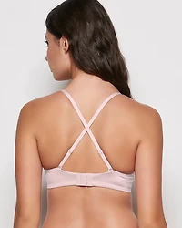 Soutien-gorge pigeonnant sans bretelles lilas discret