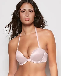 Soutien-gorge pigeonnant sans bretelles lilas discret