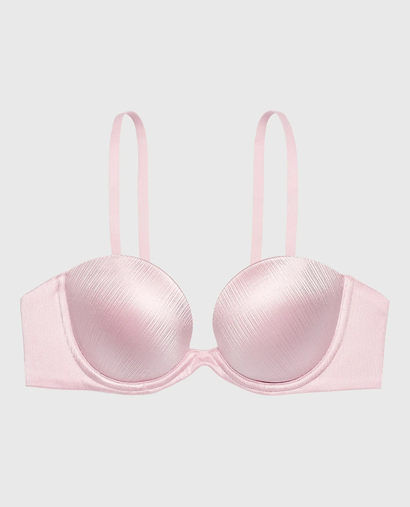 Soutien-gorge pigeonnant sans bretelles lilas discret