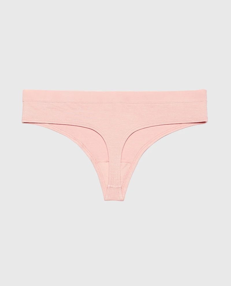 Culotte tanga en Rose Majestueux