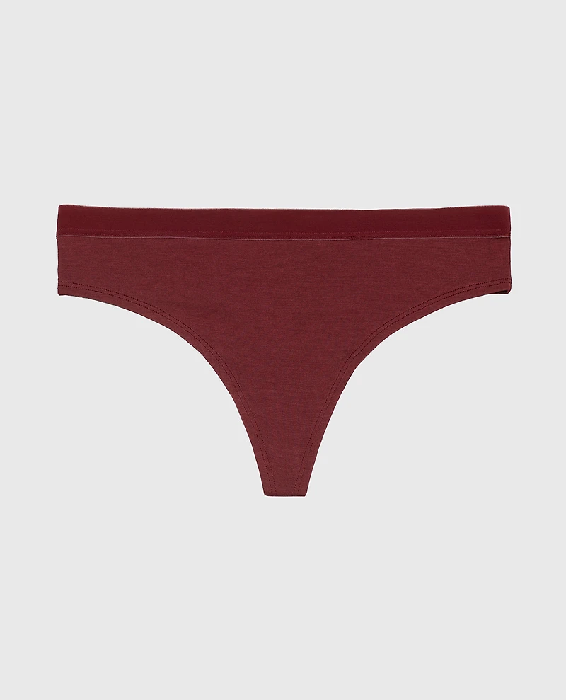 Thong Panty With Vanishing Trim Russian Ruby