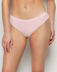 Tanga avec bande délicate lilas discret
