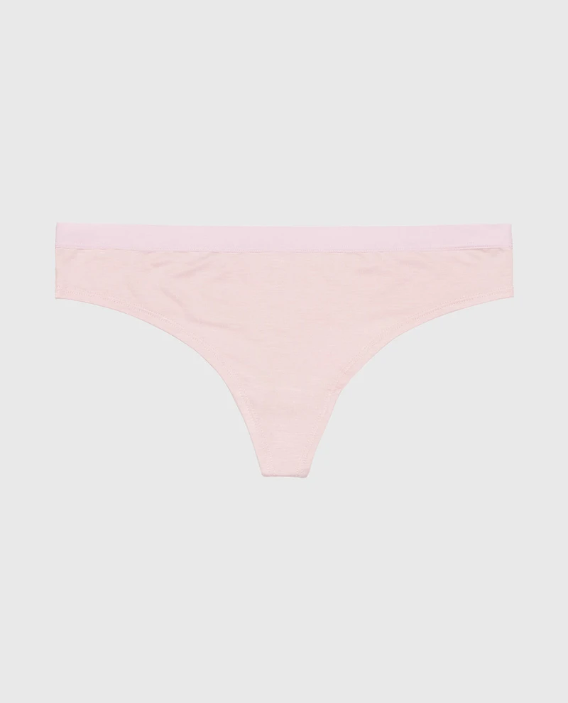 Tanga avec bande délicate lilas discret
