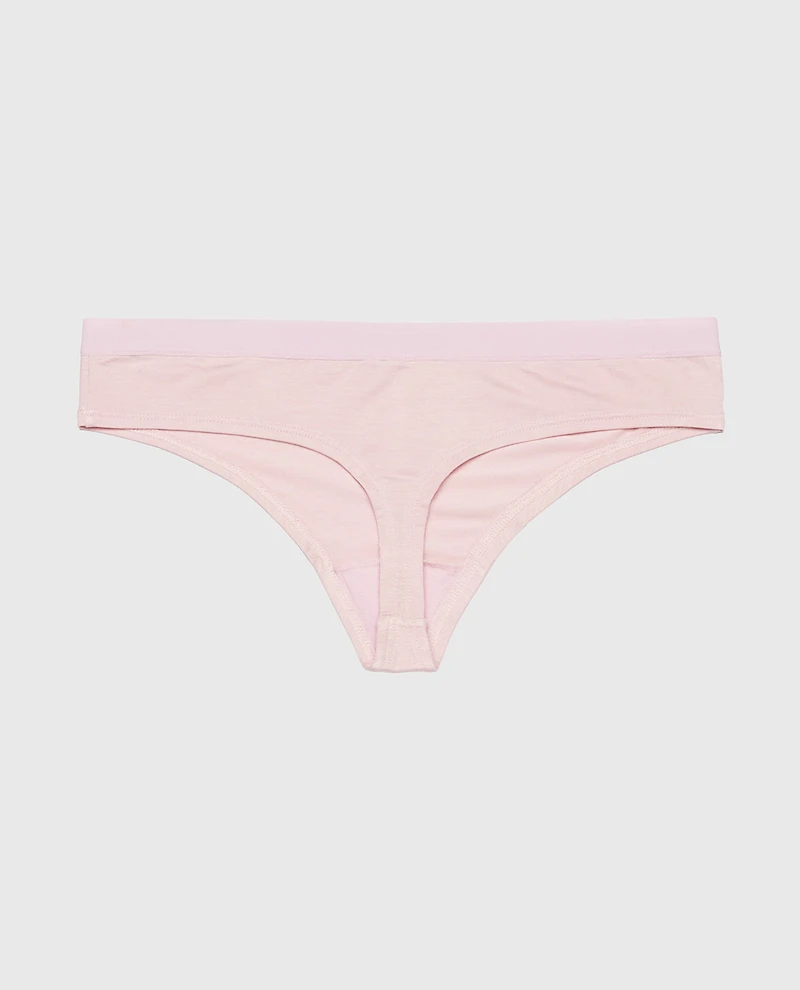 Tanga avec bande délicate lilas discret