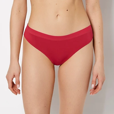 Thong Panty With Vanishing Trim Passion Red
