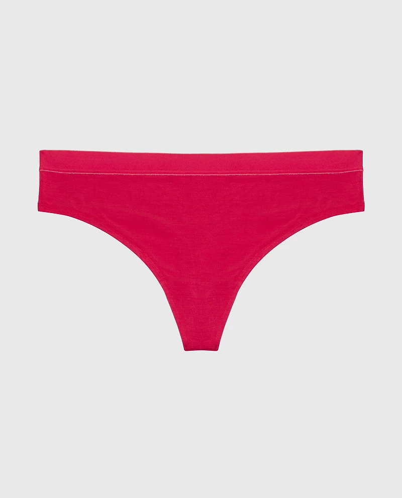 Thong Panty With Vanishing Trim Passion Red