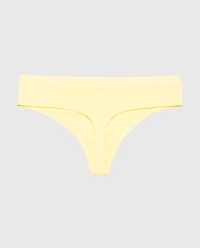 Thong Panty With Vanishing Trim Pale Banana
