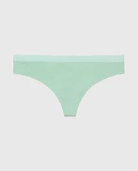 Thong Panty with Vanishing Trim Mist Green