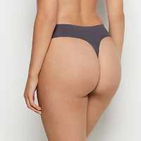 Thong Panty With Vanishing Trim Ebony