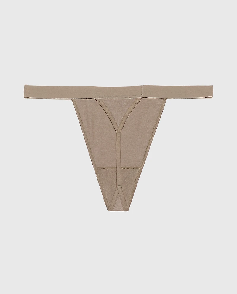 G-String Panty With Vanishing Trim Leafless Tree