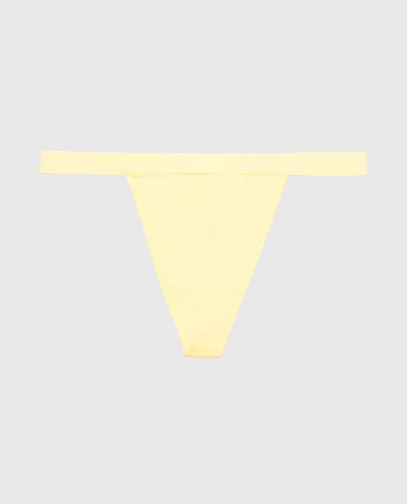 G-String Panty With Vanishing Trim Pale Banana