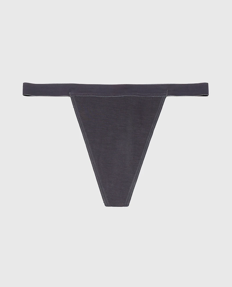 G-String Panty With Vanishing Trim Ebony