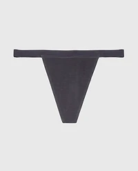 G-String Panty With Vanishing Trim Ebony