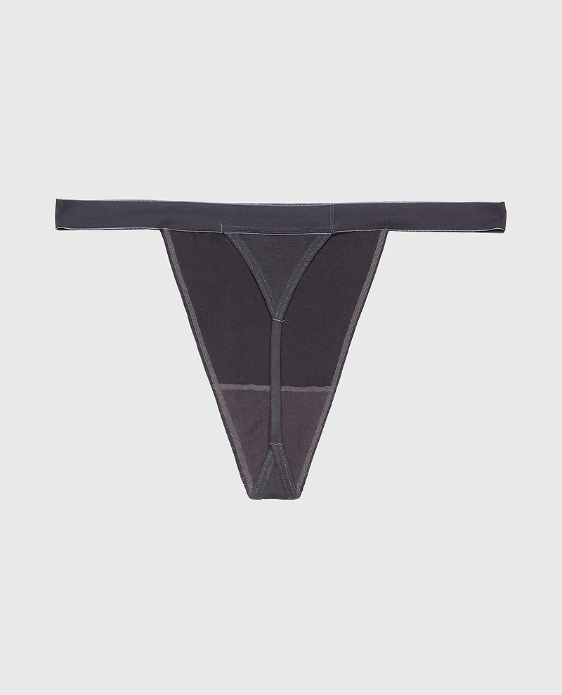 G-String Panty With Vanishing Trim Ebony