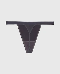 G-String Panty With Vanishing Trim Ebony