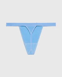 G-String Panty With Vanishing Trim Azure Blue