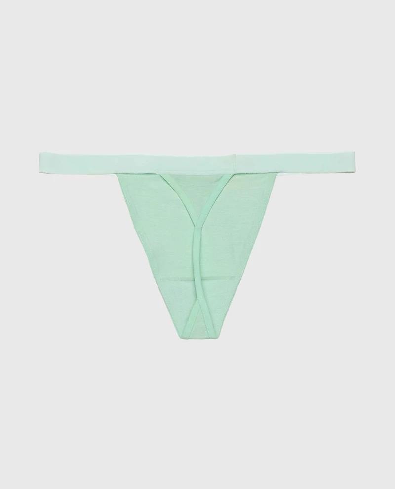 G-String Panty with Vanishing Trim Mist Green