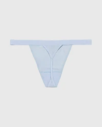 G-String Panty with Vanishing Trim Subdued Blue