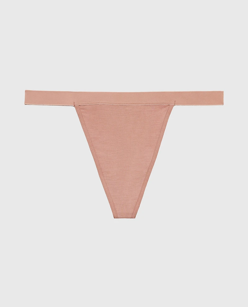 Minislip avec bordure évanescente taupe