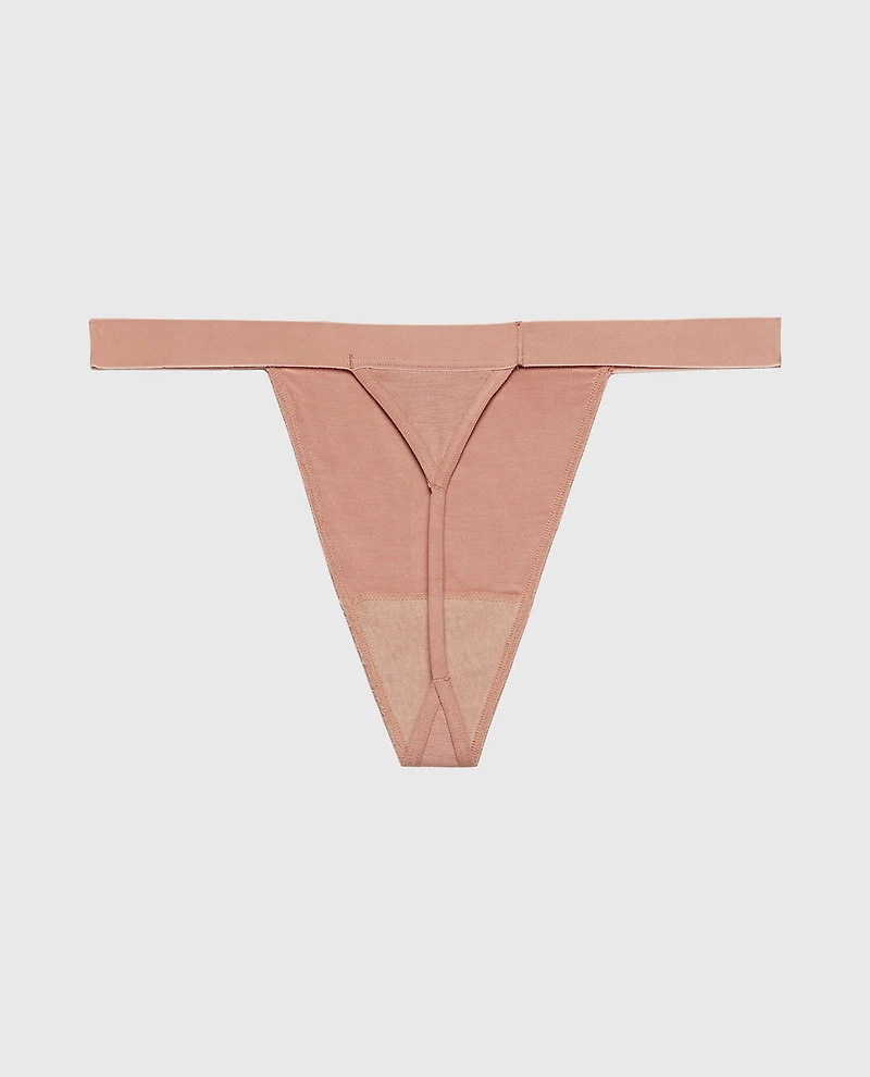 Minislip avec bordure évanescente taupe