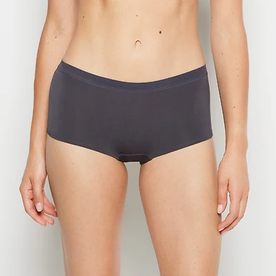 Boyshort Panty With Vanishing Trim Ebony