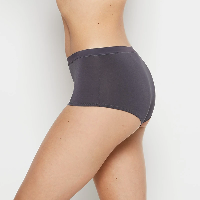 Boyshort Panty With Vanishing Trim Ebony