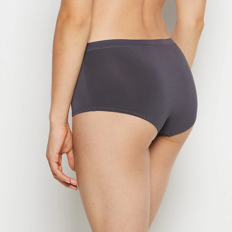 Boyshort Panty With Vanishing Trim Ebony