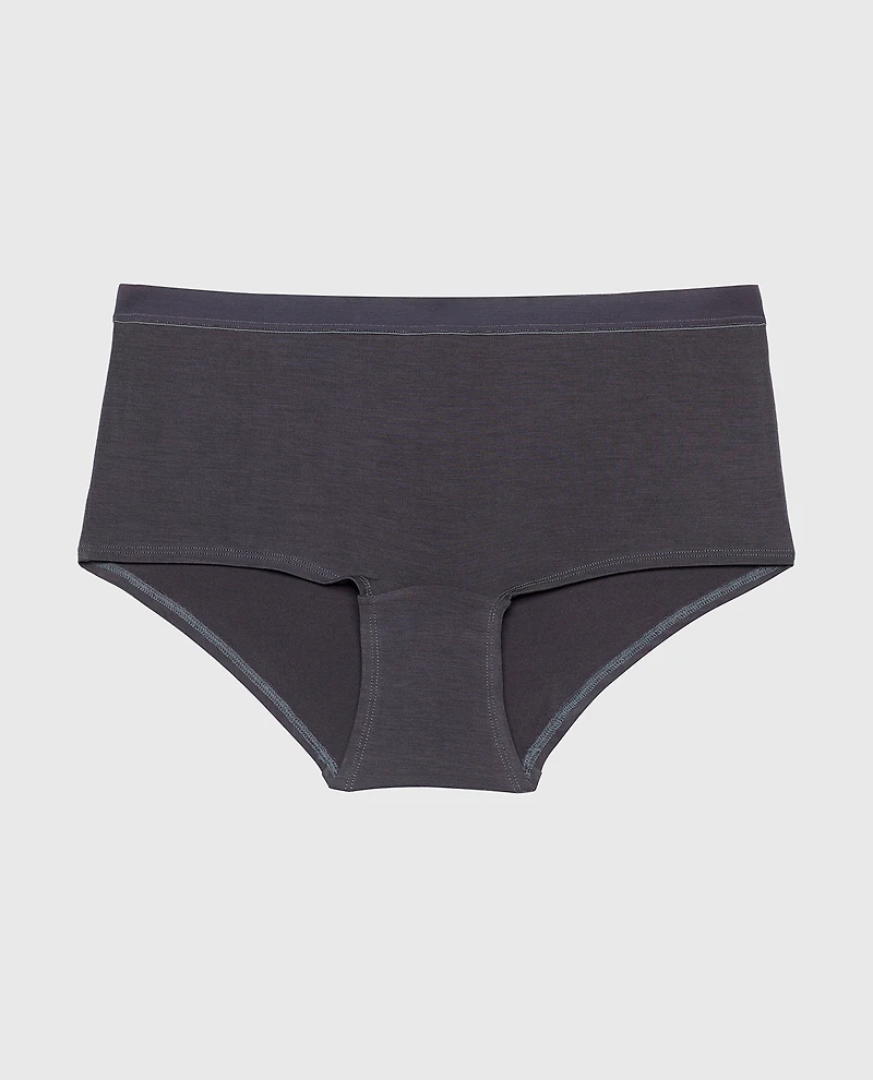 Boyshort Panty With Vanishing Trim Ebony