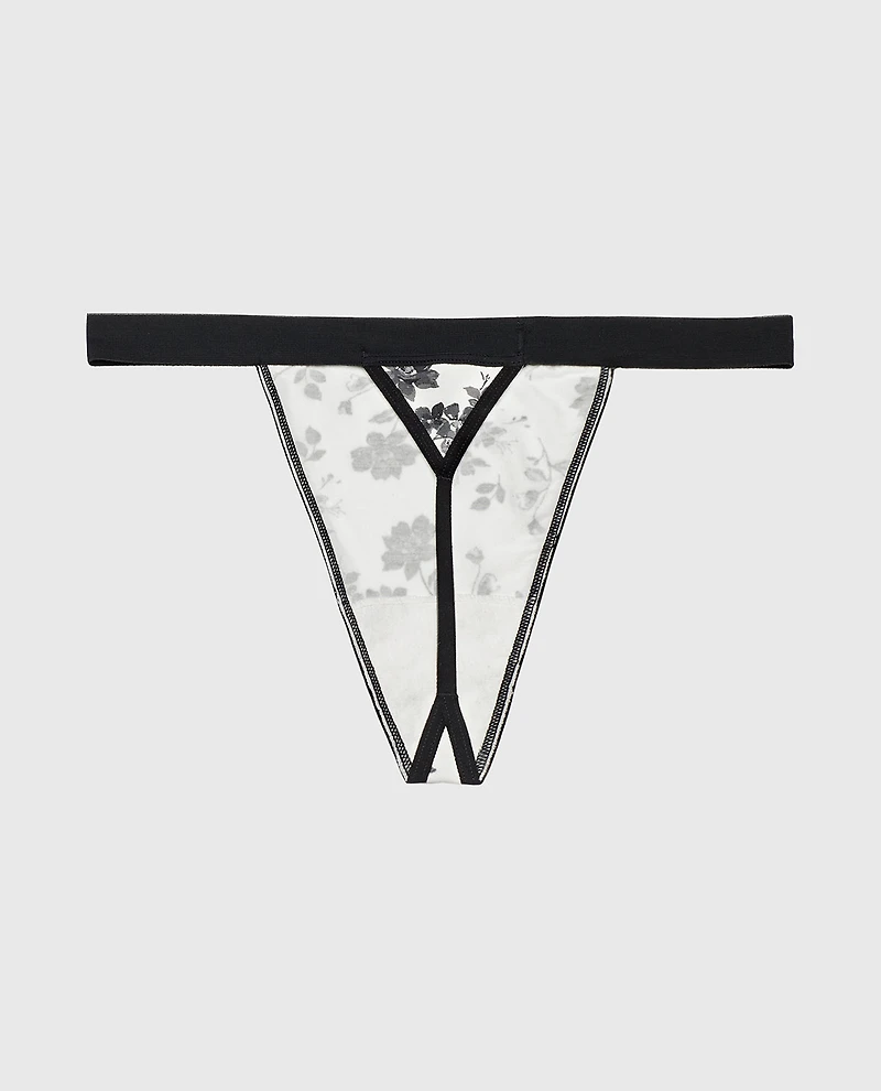 G-String Panty With Vanishing Trim Goddess Floral