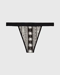 G-String Panty with Vanishing Trim Boho Stripe