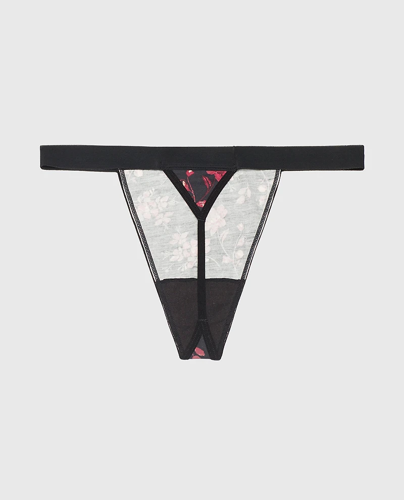 G-String Panty With Vanishing Trim Goddess Floral