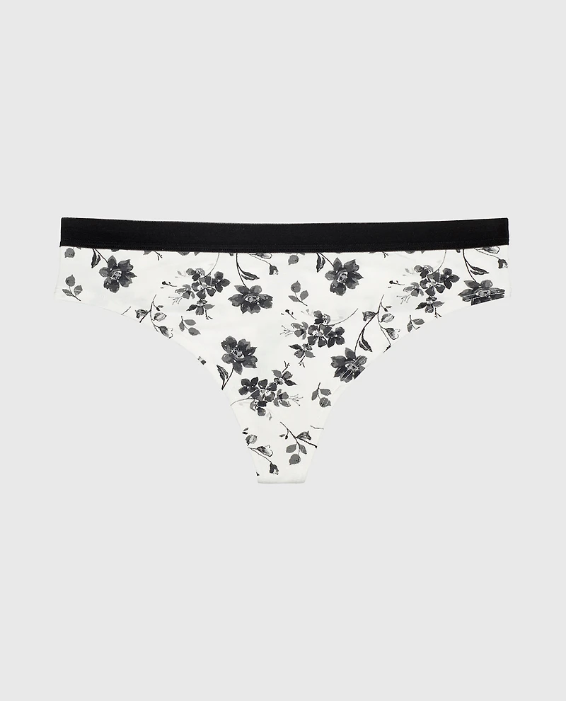 Thong Panty With Vanishing Trim Goddess Floral