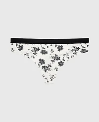 Thong Panty With Vanishing Trim Goddess Floral