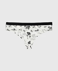 Thong Panty With Vanishing Trim Goddess Floral