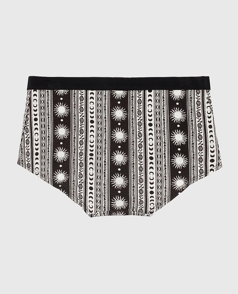 Boyshort Panty with Vanishing Trim Boho Stripe