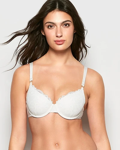 La Senza | Lightly Lined Full Coverage Lace Bra in Ivory | Ivory | 36C