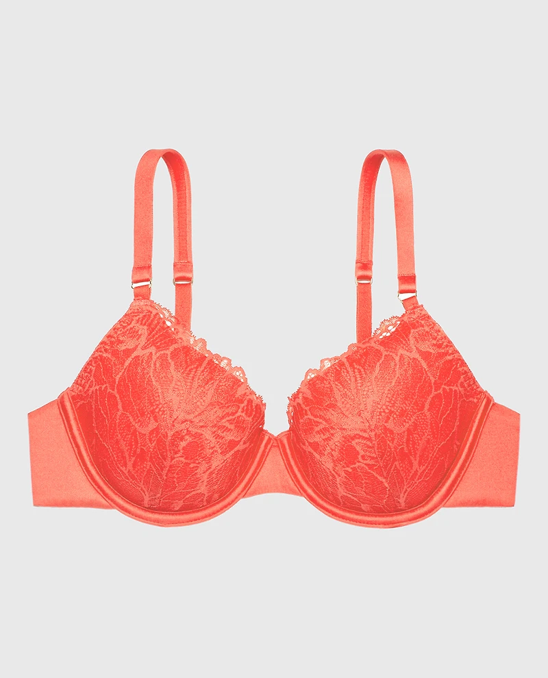 Lightly Lined Full Coverage Lace Bra Flare