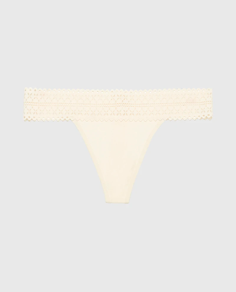 Thong Panty Pearled Ivory