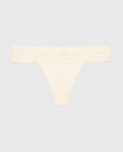 Thong Panty Pearled Ivory