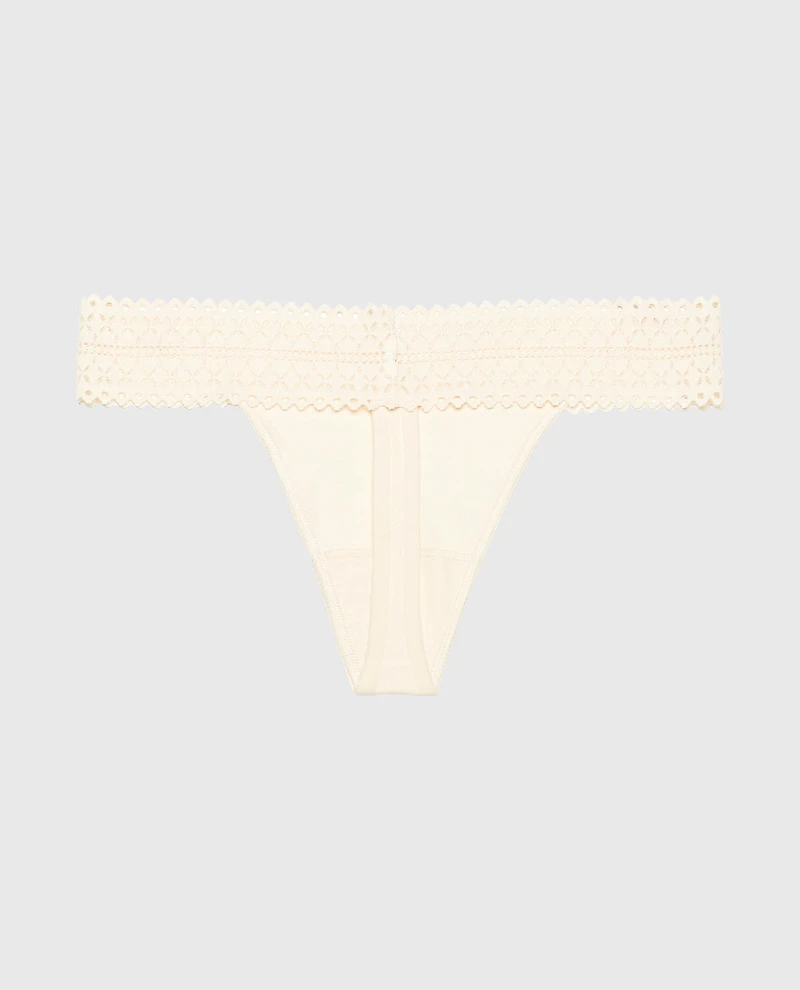 Thong Panty Pearled Ivory
