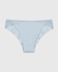 Cheeky Panty with Lace Trim Subdued Blue
