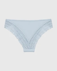 Cheeky Panty with Lace Trim Subdued Blue