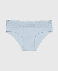 Hipster Panty with Lace Trim Subdued Blue