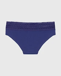 Hipster Panty with Lace Trim Dusk Blue