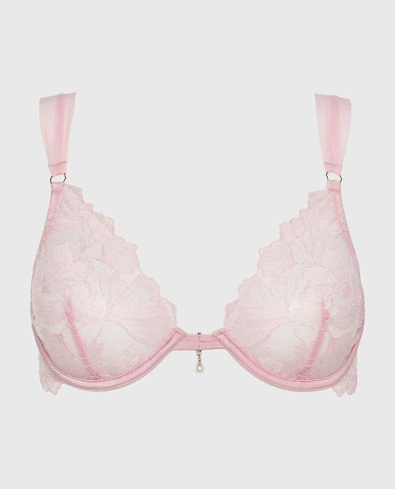 Unlined Lace Bra Iced Lilac