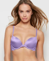 Push Up Bra with Lace Wing Paisley Purple