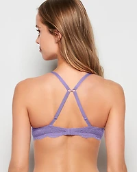 Push Up Bra with Lace Wing Paisley Purple